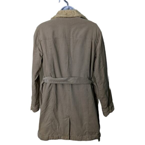 Vintage Y2k Cherokee Tan Corduroy Jacket Sherpa Collar Snap Closures - Picture 2 of 10